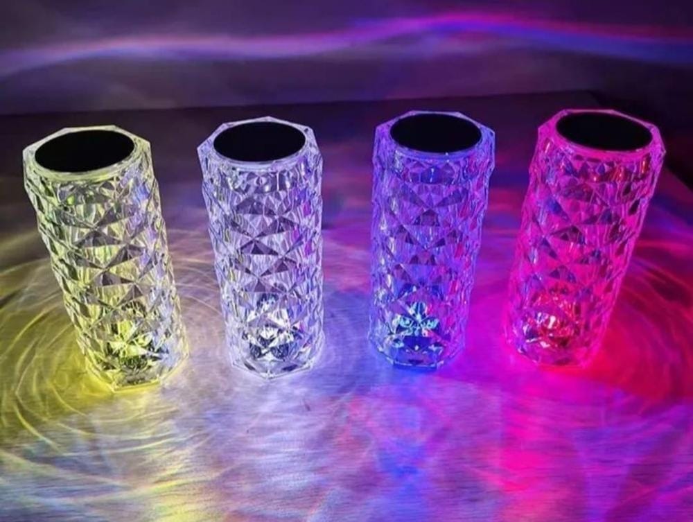 Crystal Diamond Table Lamp, 16 RGB Color