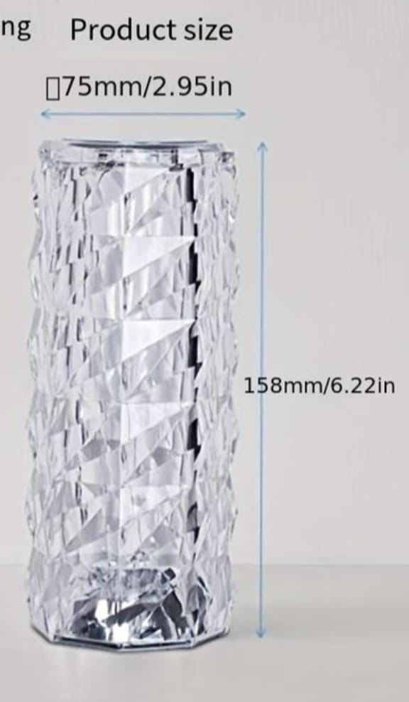 Crystal Diamond Table Lamp, 16 RGB Color